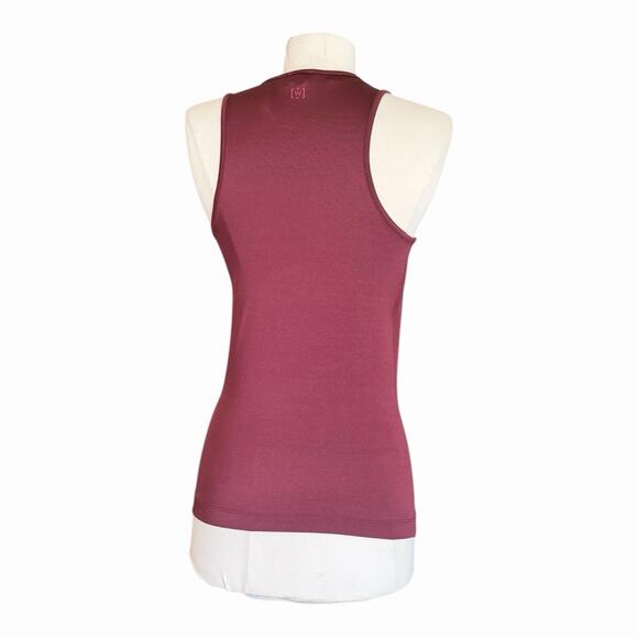 Wolford The Workout Sleeveless Top XS Port Royale Burgundy NWT - Picture 4 of 14